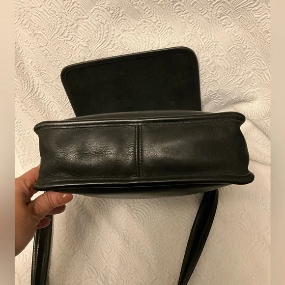 Coach Vintage Legacy Flap Black Leather Bag Purse Handbag Crossbody 9144 - Picture 8 of 16